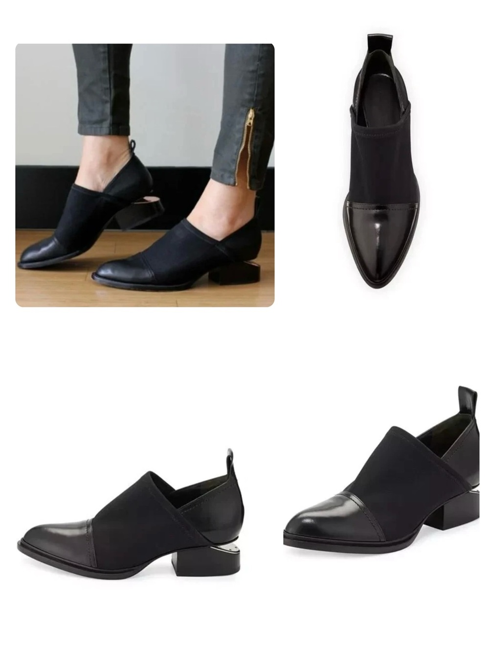 Alexander Wang Black Leather Pointed Toe Flats / Loafers | EU 36 | Made in Italy